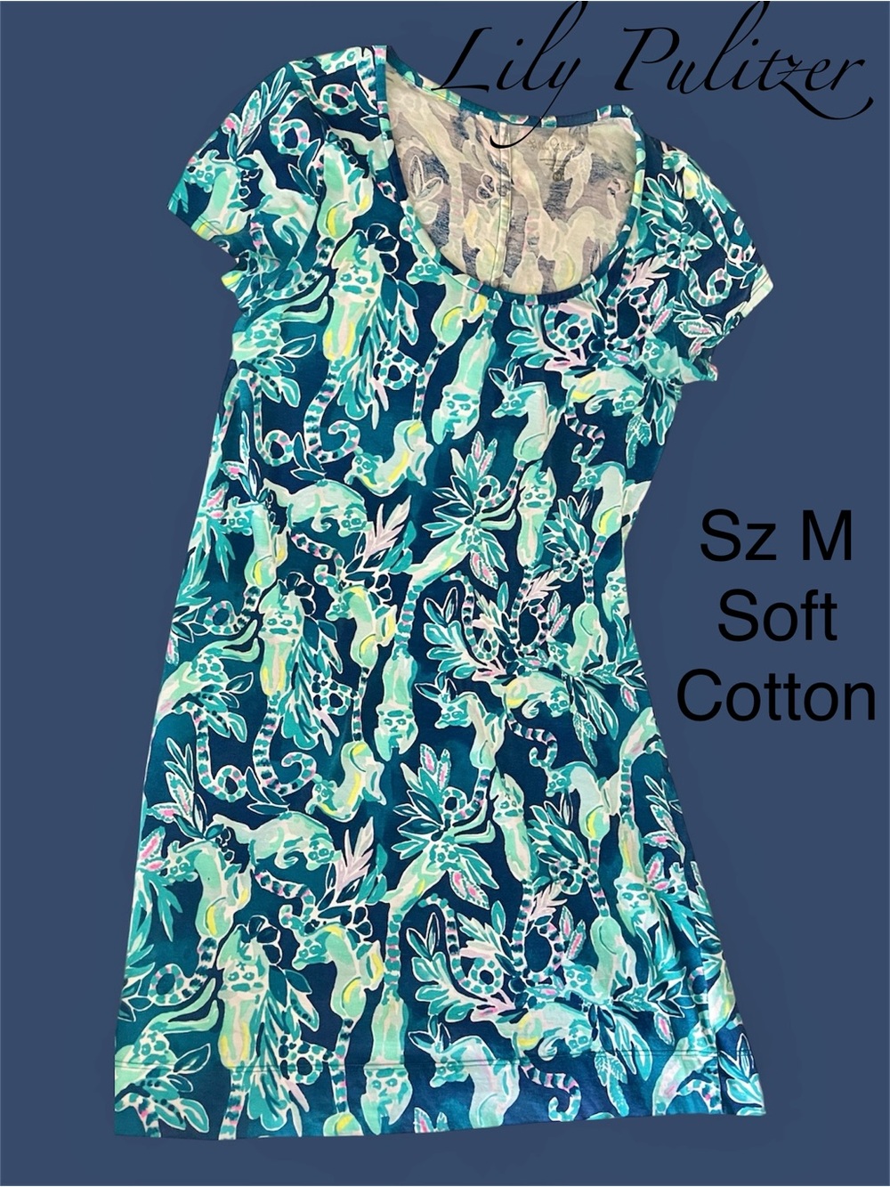 Lily Pulitzer EUC Dress M Tropical Print Soft Cotton